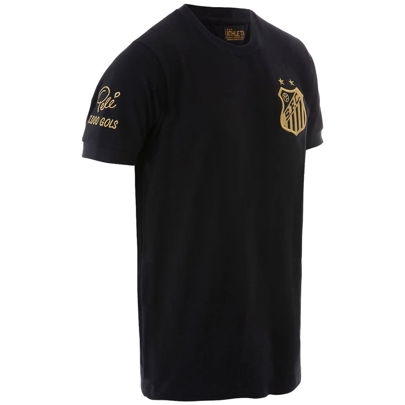 Camisa Peixão Pelé Athleta Comemorativa 1000 Gols Preta