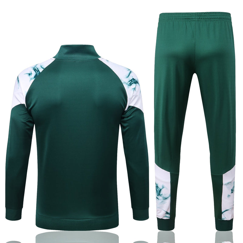 Conjunto Palmeiras Ziper Longo Verde