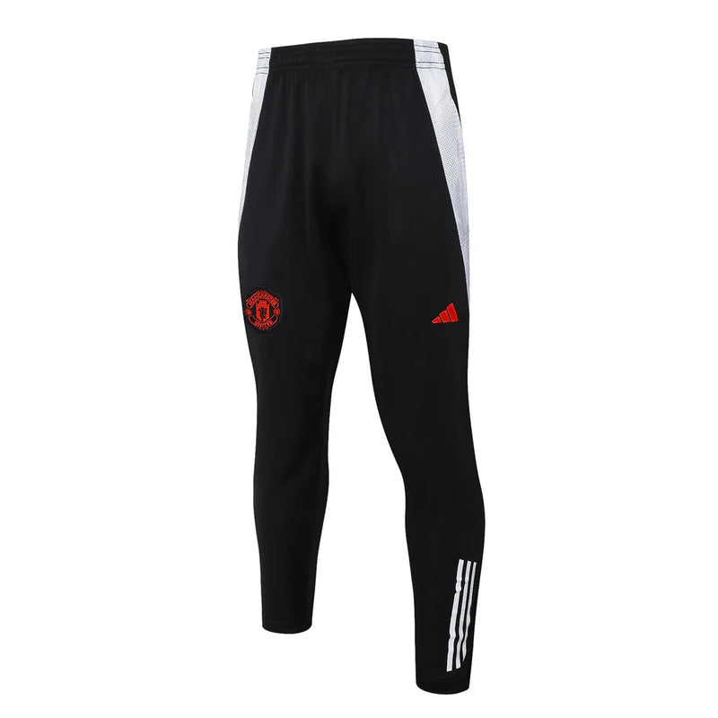 Conjunto Manchester United Zíper Curto Treino Vermelho e Preto