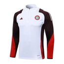 Conjunto Bayern de Munique Zíper Curto Treino Branco 2024/25