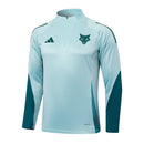 Conjunto Cruzeiro Ziper Curto Treino Azul Claro