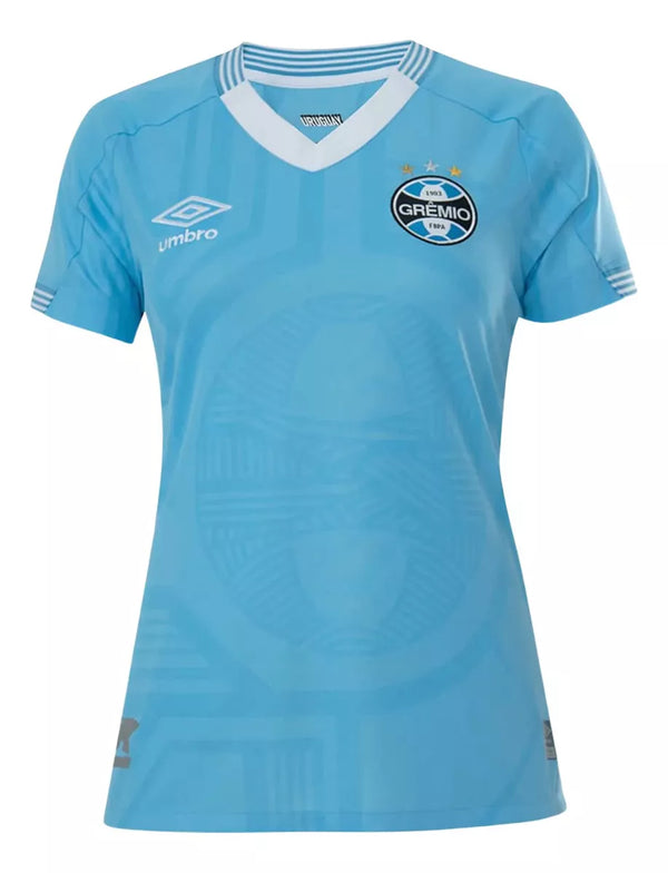 Camisa Feminina Grêmio Umbro 22/23 Azul Celeste