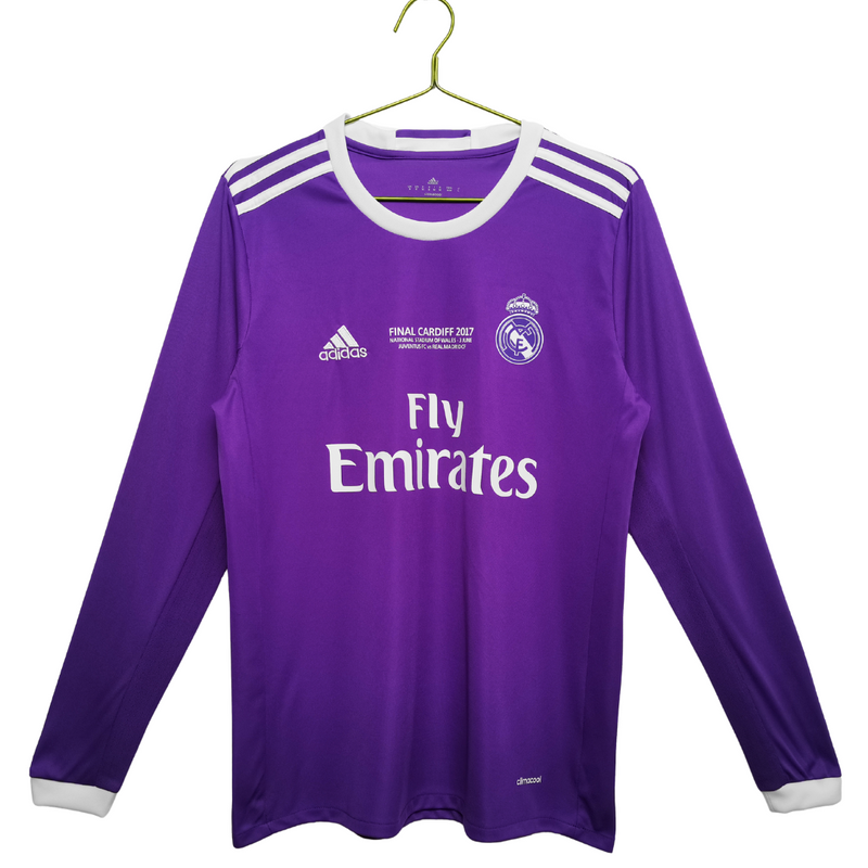 Camisa Retrô Real Madrid Manga Longa 2016/17 Away Champions League Edition