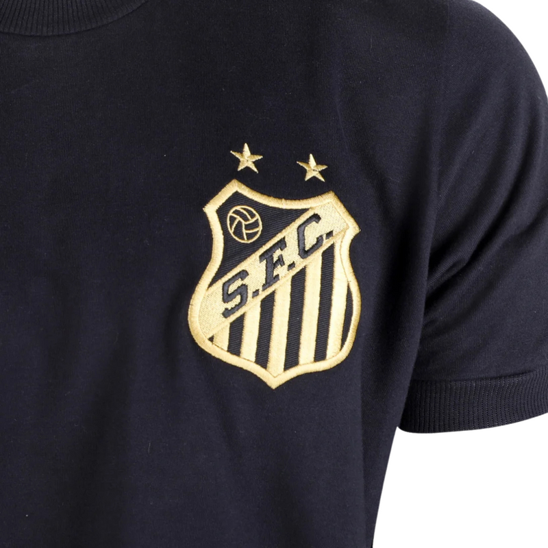 Camisa Peixão Pelé Athleta Comemorativa 1000 Gols Preta