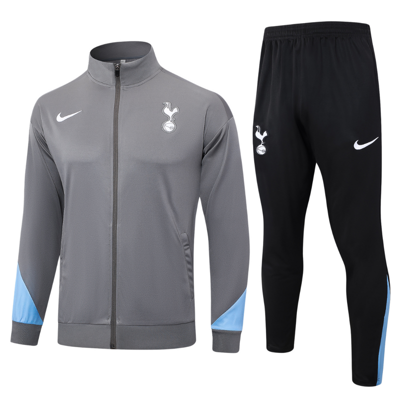 Conjunto Tottenham Ziper Longo Cinza
