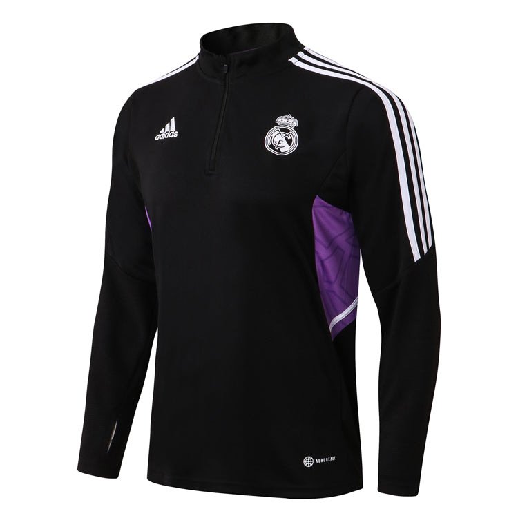 Conjunto Real Madrid Ziper Curto Preto